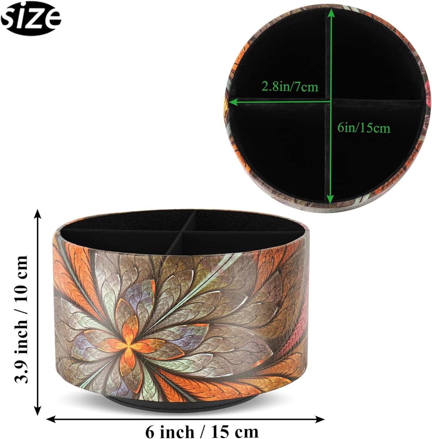 Remote Control Holder / 1-orange Flower / 360 Degree Rotation