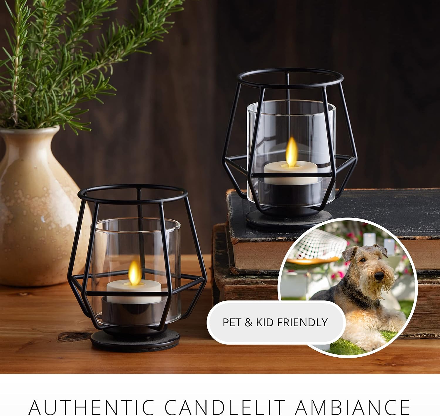 Luminara Flameless LED Tea Light Candle, 1.4" x 2", Pack of 2, Plastic Pearl Ivory, Real Flame, Battery Operated