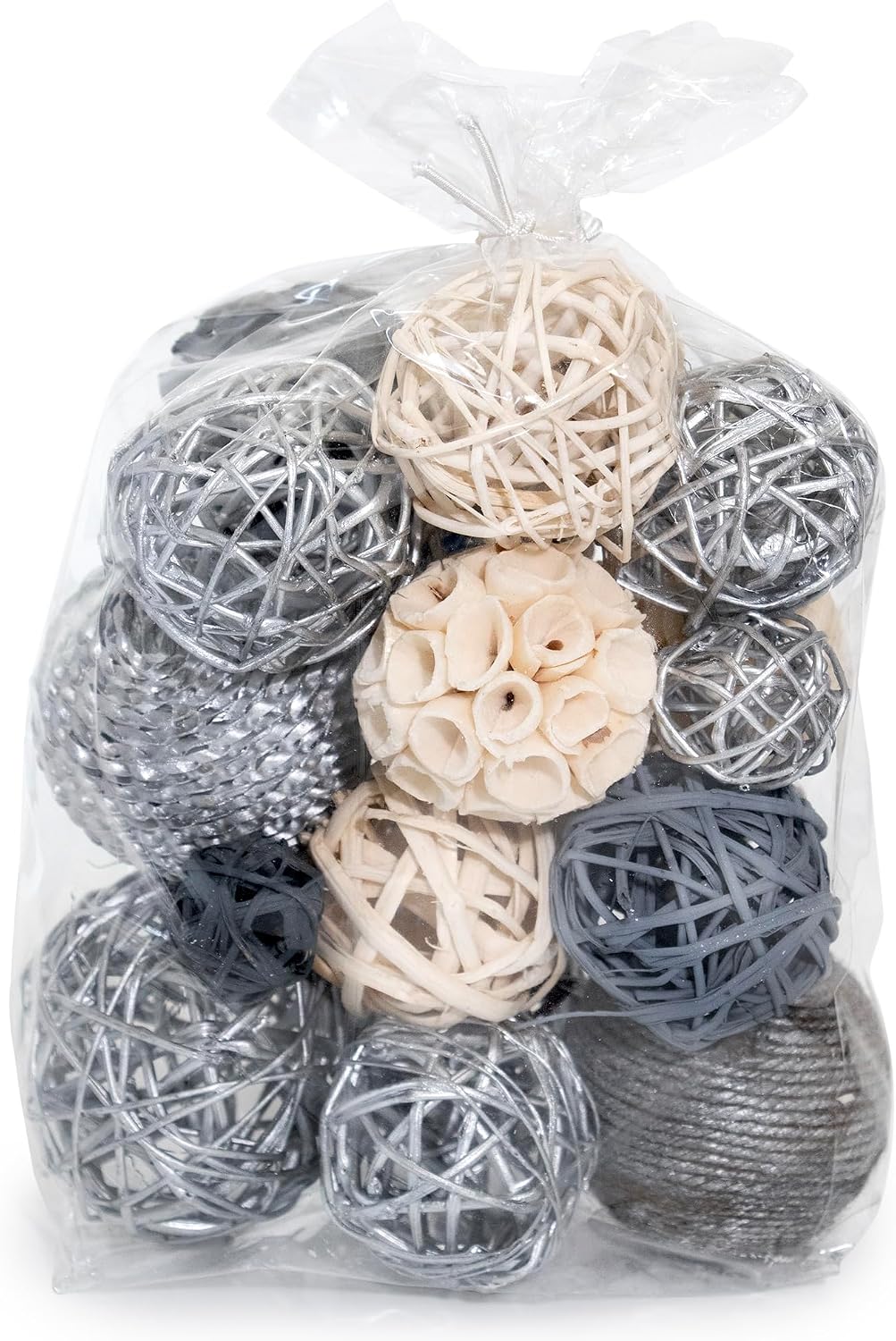 Decorative Balls Bag Bowl Filler Home Decor / Silver