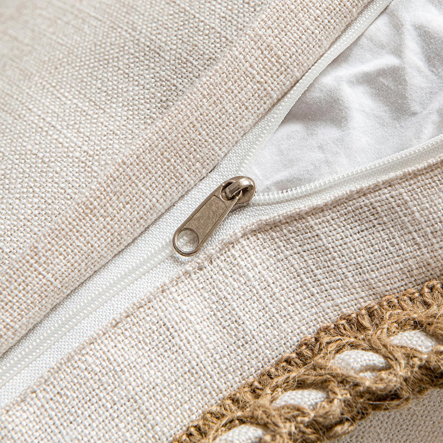 Decorative Throw Pillow Covers Modern Farmhouse Outdoor Pillow / 18 x 18 / Natural White / Set of 2