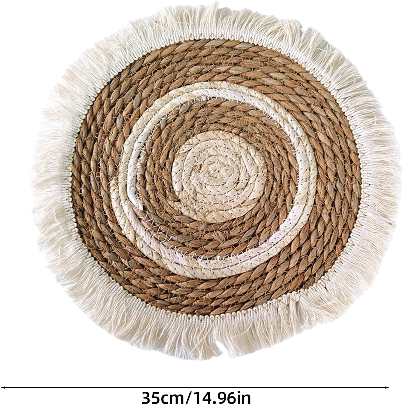 Grass Weave Wall Decorations Rattan Wall Decorations Handmade Round Grass Weaving Hangings Ornament