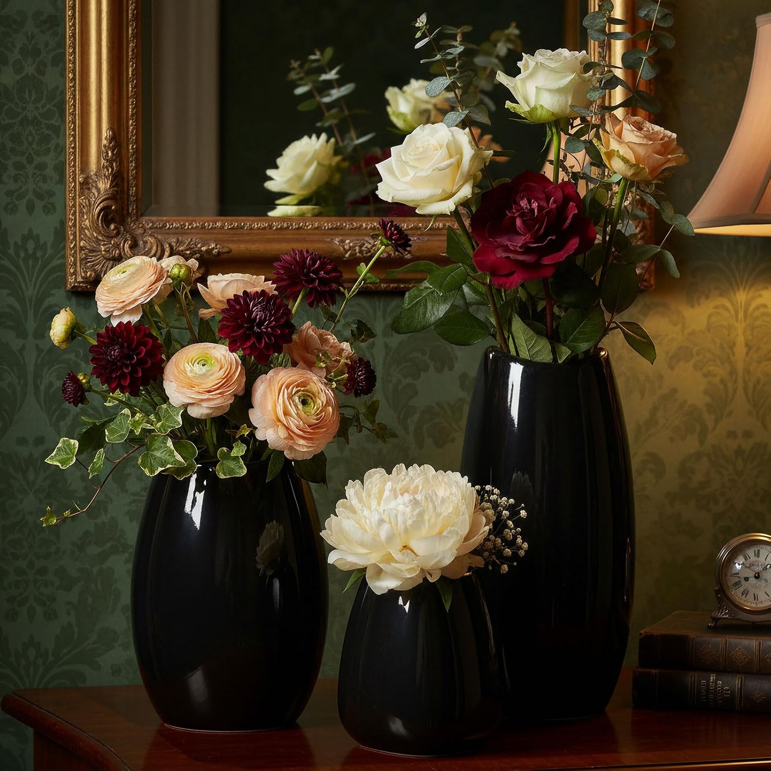 Ceramic Vase Flower Vase / Black / Set of 3