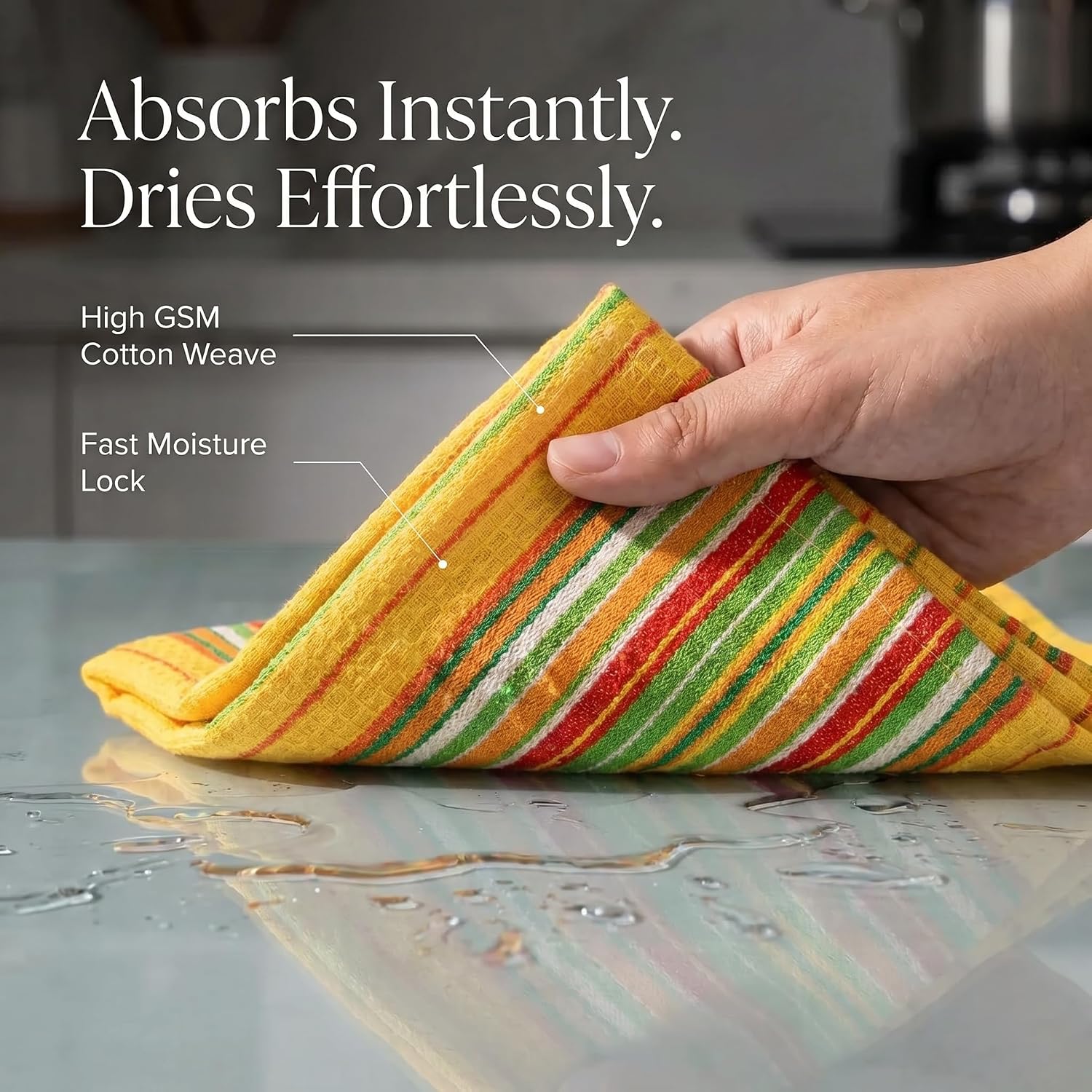 Urban Villa Kitchen Towels Cotton Dish Towels 20”x30” (Set of 6) Mustad