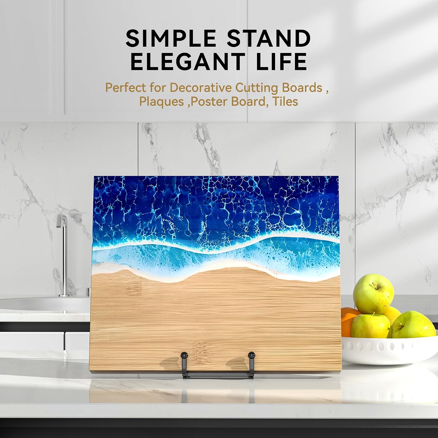 IPAME 12 Inch Large Plate Stands for Display - Metal Picture Frame Easel Stands for Plates, Books, Platters, Plaques