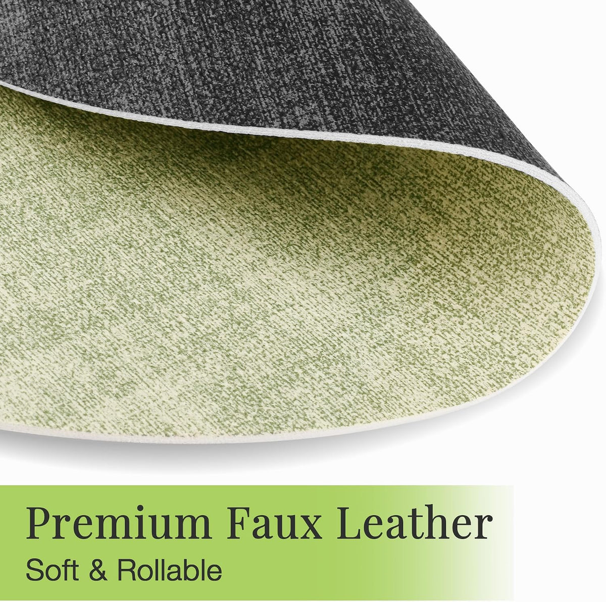 Fyvva Placemats Set of 12, 13" Round Reversible Faux Leather with Coasters | Wipeable & Waterproof Table Mats