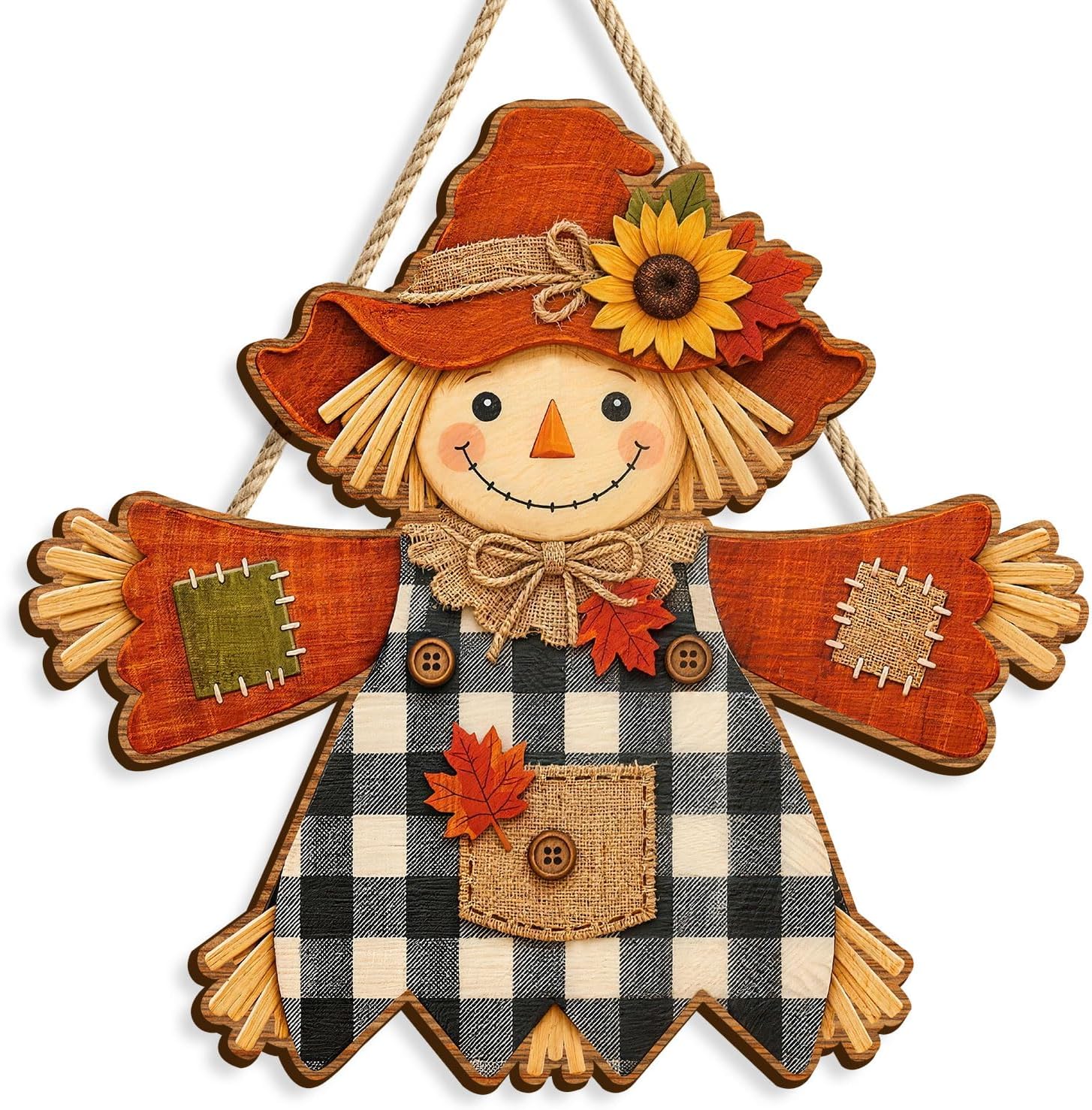Moucuny 4 Pcs Fall Table Decor Pumpkin Spice Sign, Wooden Tiered Block Set