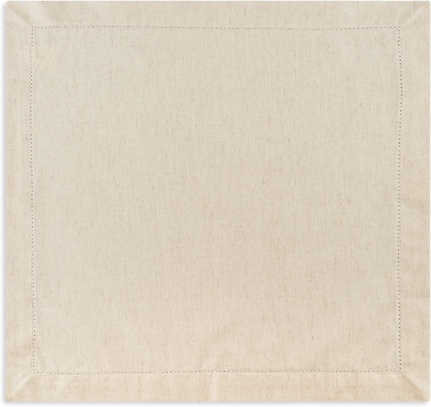 SweetNeedle - (Pack of 12) - Linen Flax Napkins with Hemstitched Handmade Designer Dinner Cloth Napkins 20x20 in in