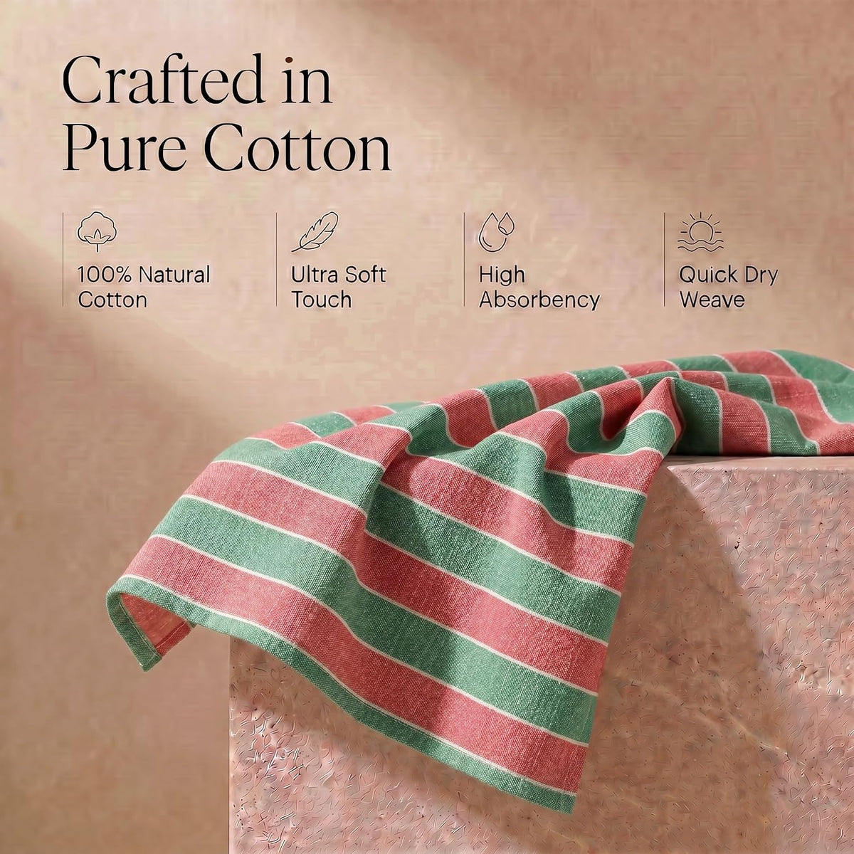 Urban Villa Kitchen Towel Cotton Dish Towels 20”x30” (Set of 6) Christmas