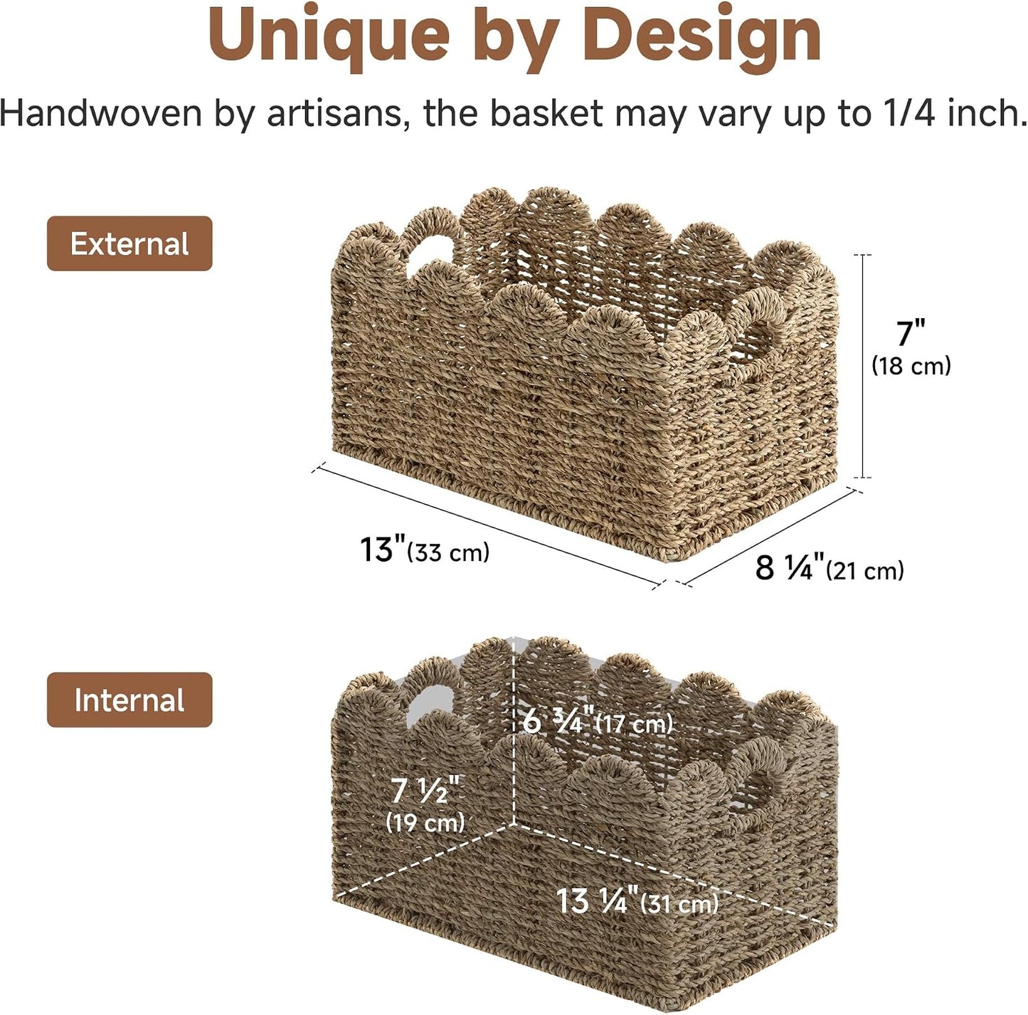 Hand-woven Rattan Baskets / Seagrass