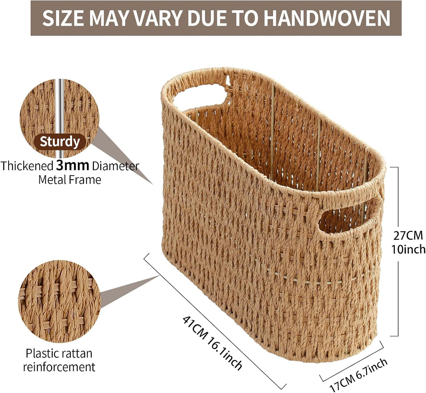 Woven Basket Both / Natural / No Lid