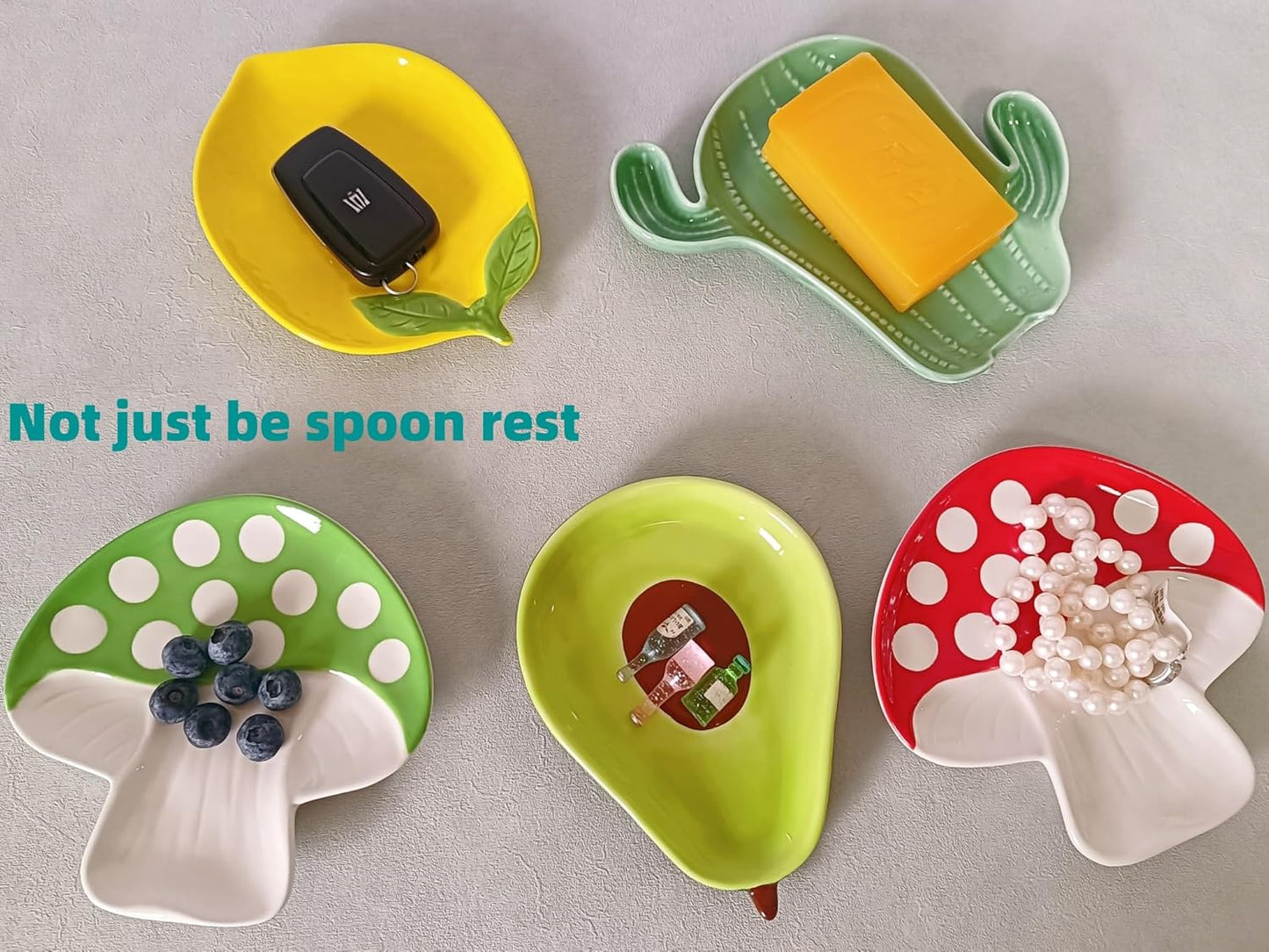Ceramic Spoon Rest for Stove Top & Kitchen Counter Spoon Holder for Stove & Cooking / Rustic Brown