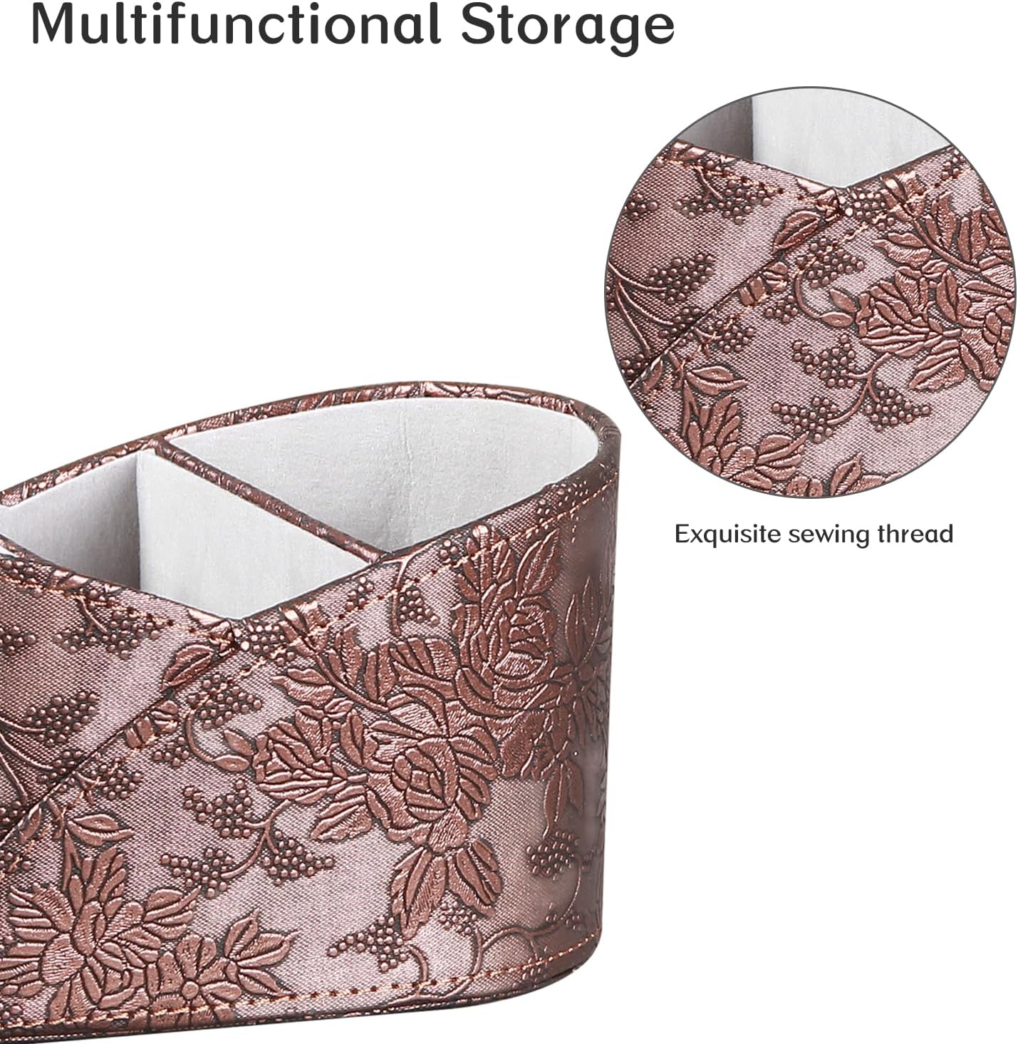 PU Leather TV Remote Control Holder / Remotes Holder / Antique Embroidery