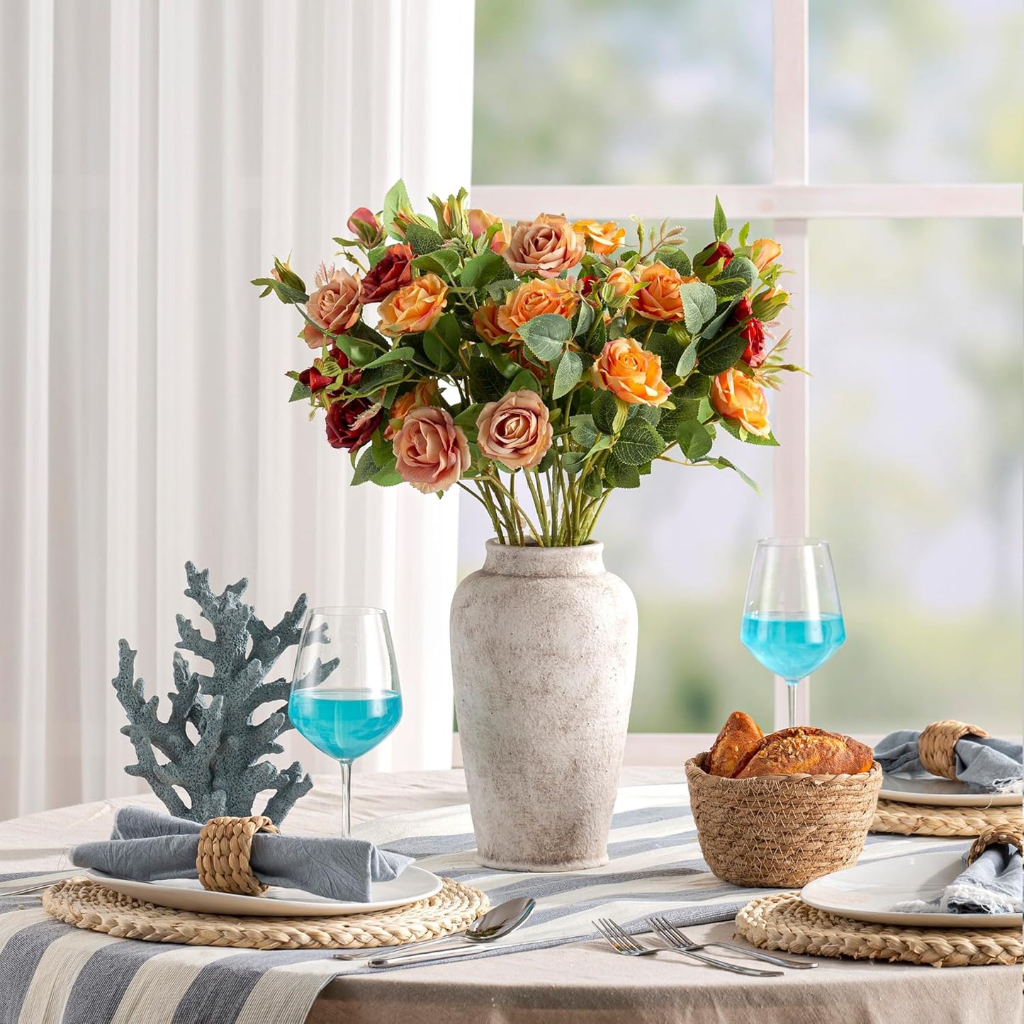 Ceramic Large Flower Vase / 11"- D