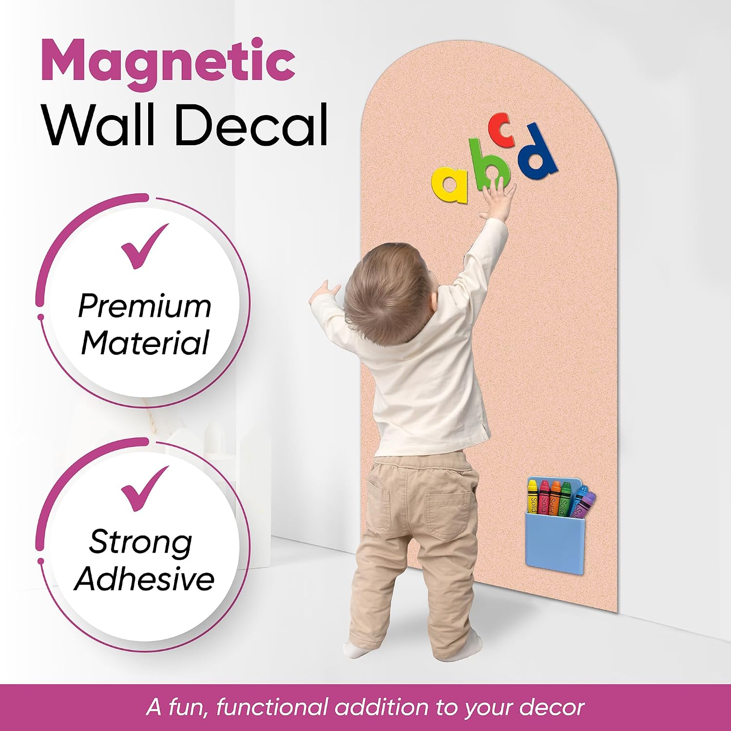 Arch Magnetic Wall Decal / Camel Blush / 40"W x 18"H / 40 x 18