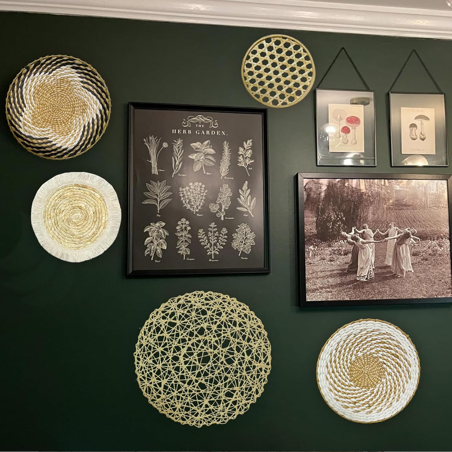 Boho Wall Basket Decor / Set of 5