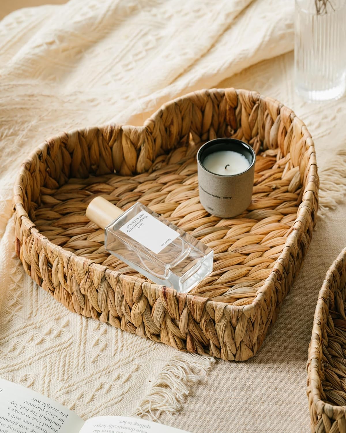 2-Piece Handmade Rattan Nesting Trays for Food