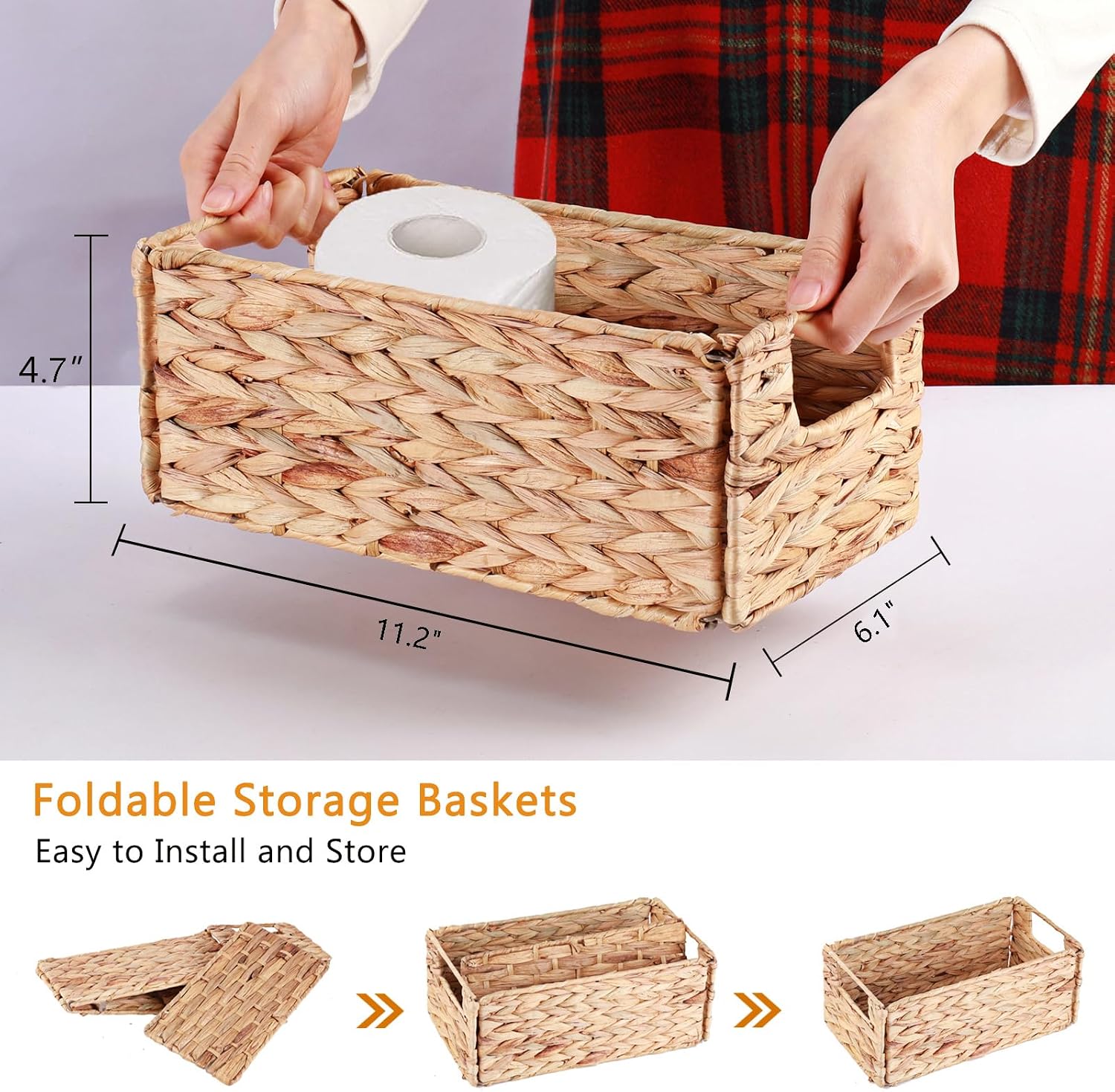 Wicker Storage Basket / Natural / Set of 2