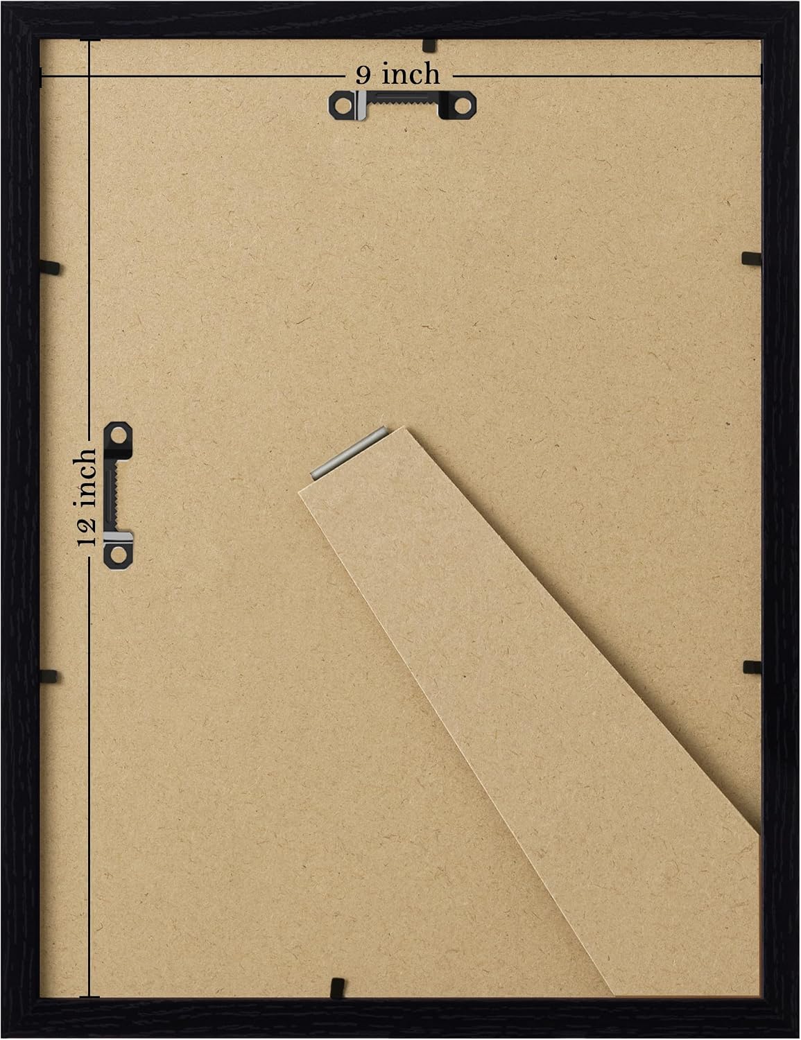 eletecpro 9x12 Picture Frames, Acrylic Cover, Black, Set of 10 | Display Photo 6x8 with Mat or 9x12 without, Horizontal