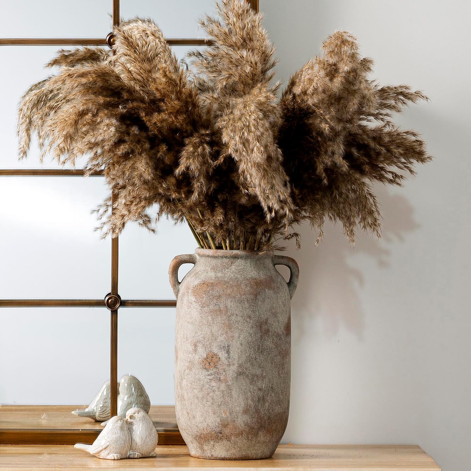 Tall Ceramic Farmhouse Rustic Table Vases / 12" Retro / 12 Inch