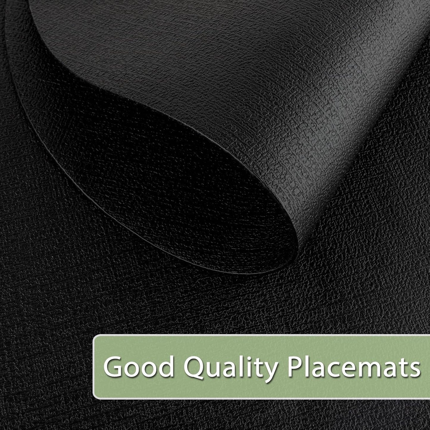 Placemats for Dining Table Set of 4 Non-Slip, Heat Resistant Leather Placemat Double Layer, Waterproof Table Mats Easy