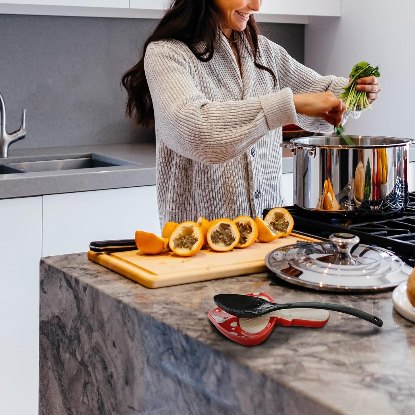 Mushroom Utensil Spatula Holder for Cooktop
