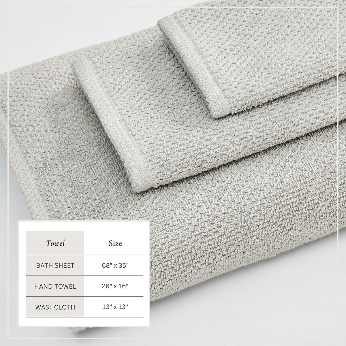 Great Bay Home 100% Cotton 6 Piece Bath Sheet Set - Absorbent, Quick-Drying, Durable Bath Towels for Bathroom Decor