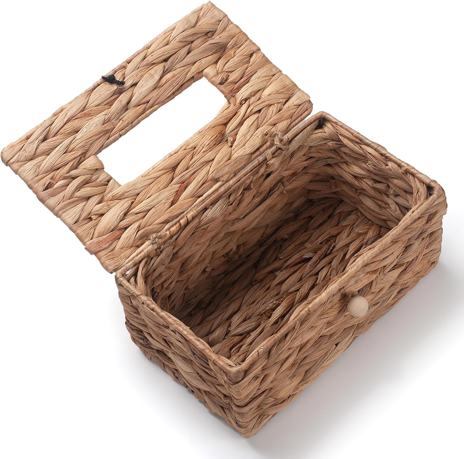 Water Hyacinth Tissue Box Cover Rectangular Decorative Woven Tissue Box Holder / 10.2 x 6.1 x 4.7