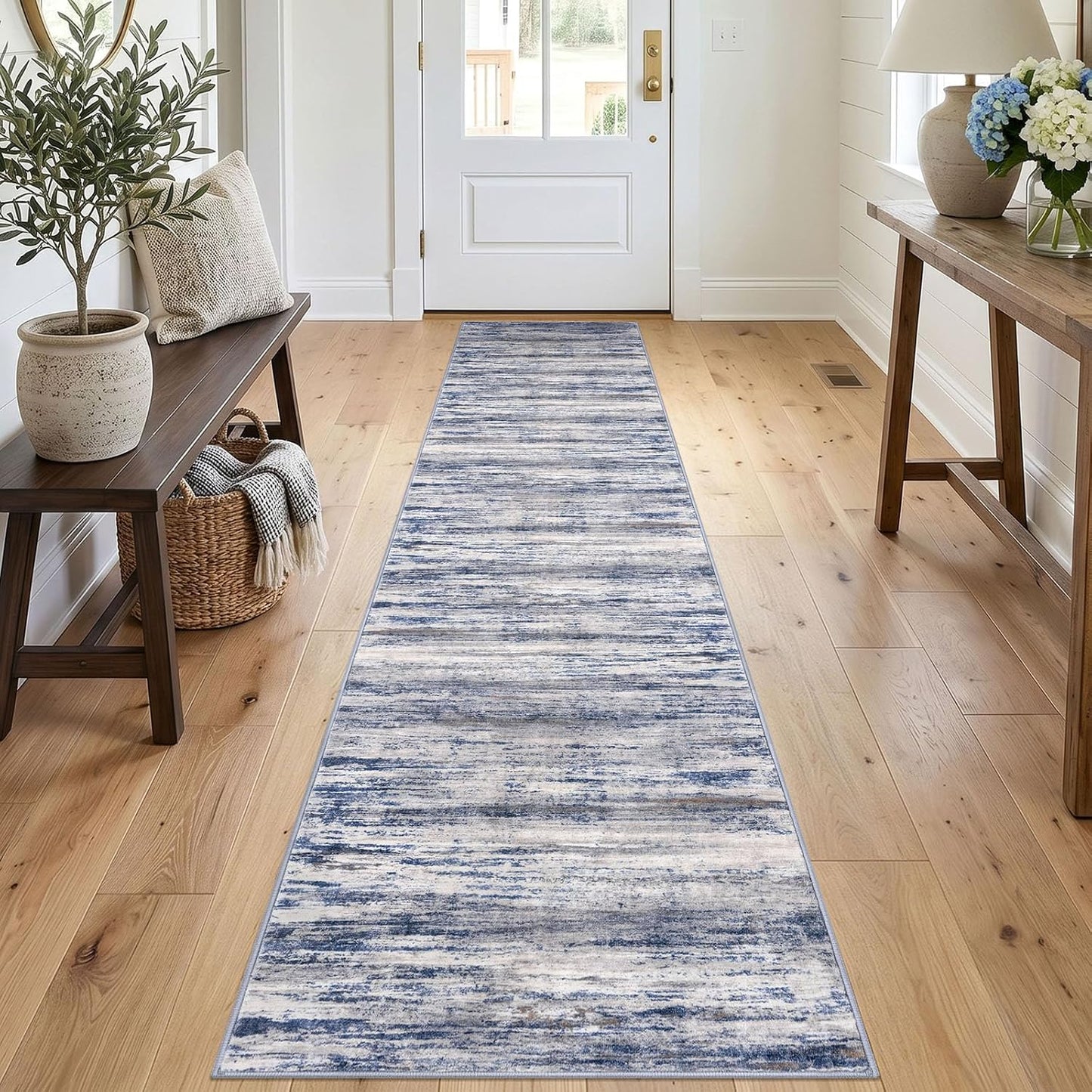 HY HAOYUNLAI Hallway Washable Runner Rug 2.6x10 Kitchen Non Slip Slim Mat