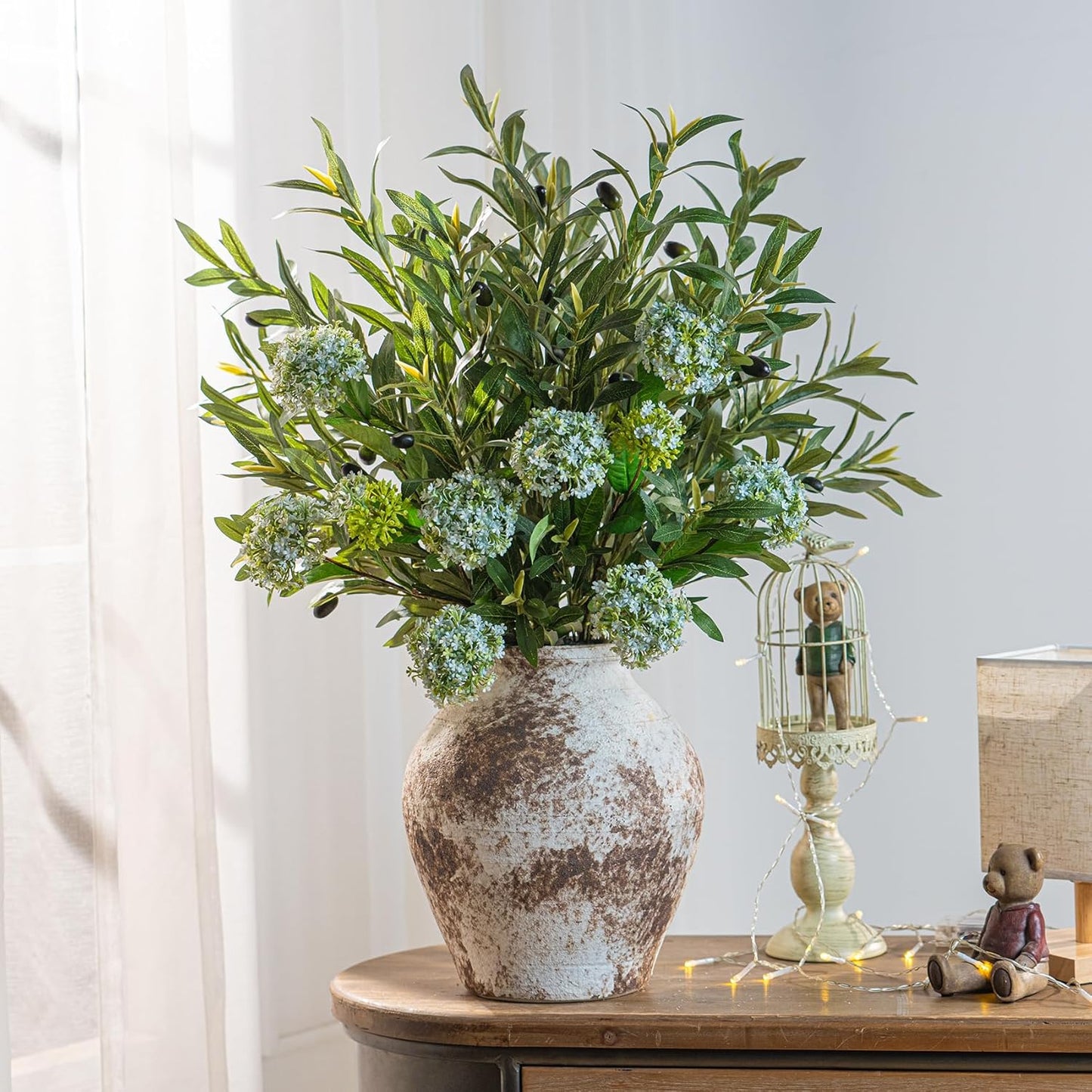 24" Artificial Olive Branches / Silk / Middle / Set of 8