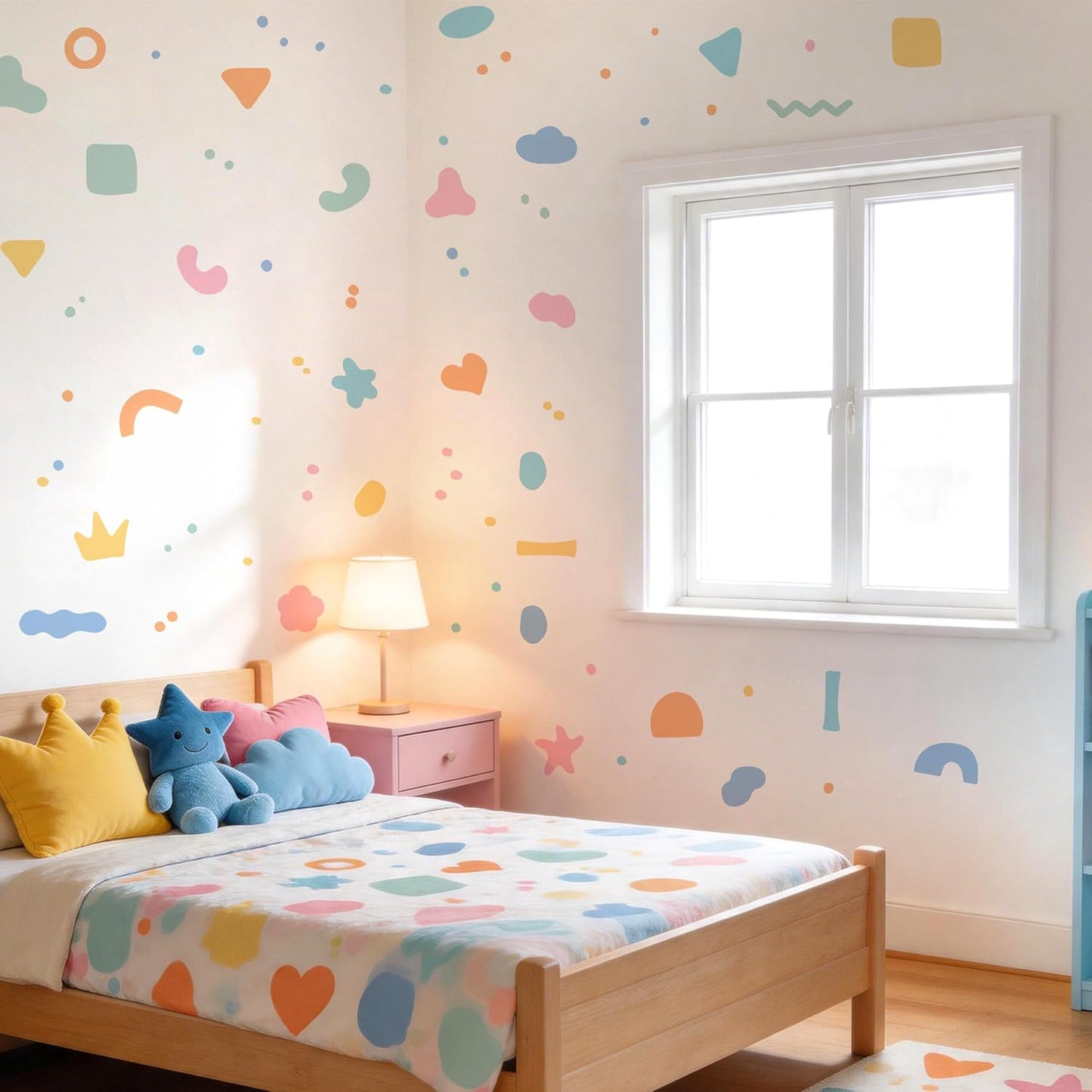 Colorful Irregular Polka Dot and Pattern Vinyl Stickers / Boho Abstract Shapes Wall Decals