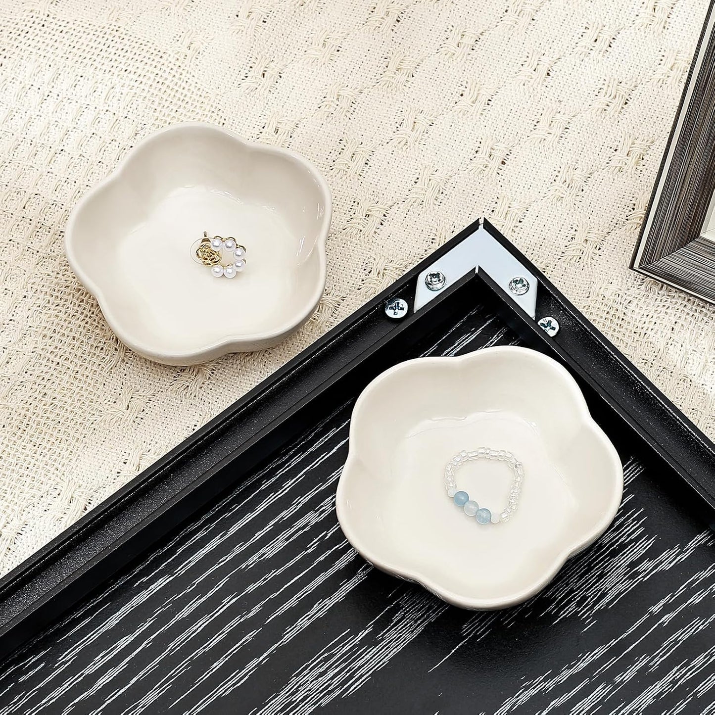 Decorative Plate Tray / Flower Key Holder Bowl for Women