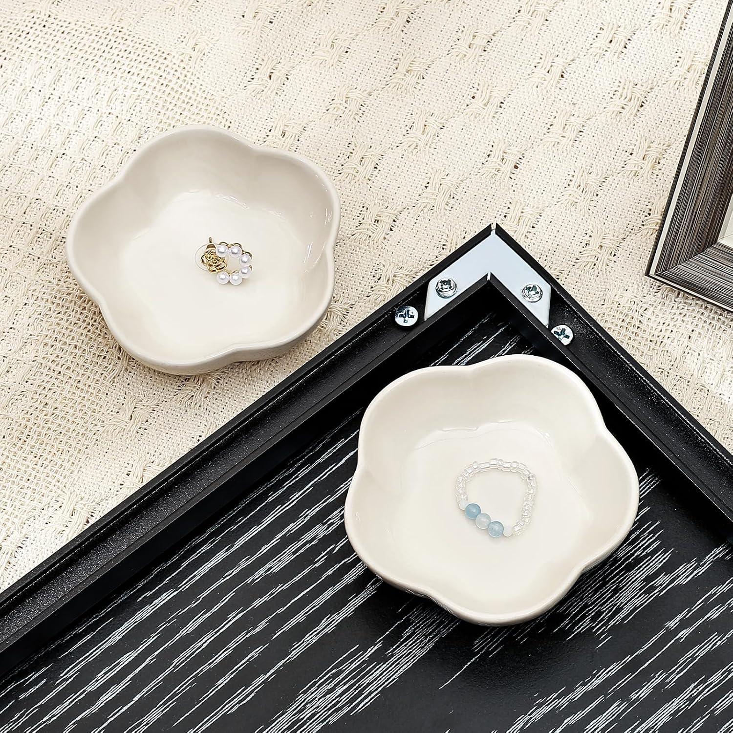 Decorative Plate Tray / Flower Key Holder Bowl for Women