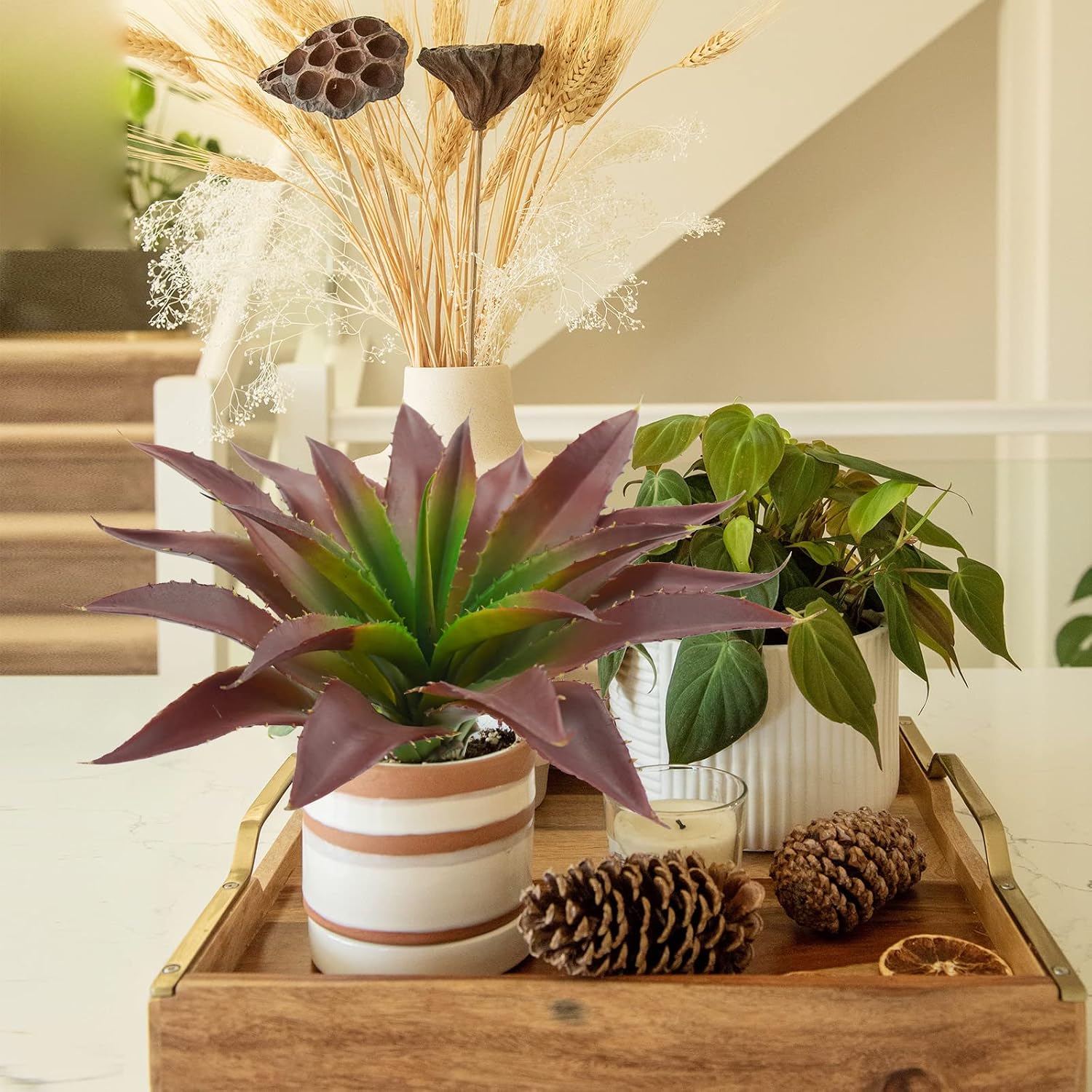Succulents Plants Artificial / Red&green