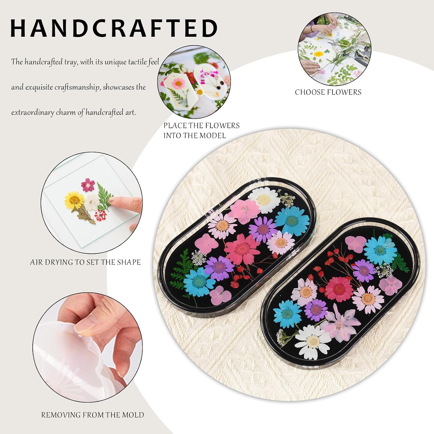 Jewelry Ring Trinket Dish ：Gift for Bride Wedding Engagement Mother Best Friend / Black / Set of 2