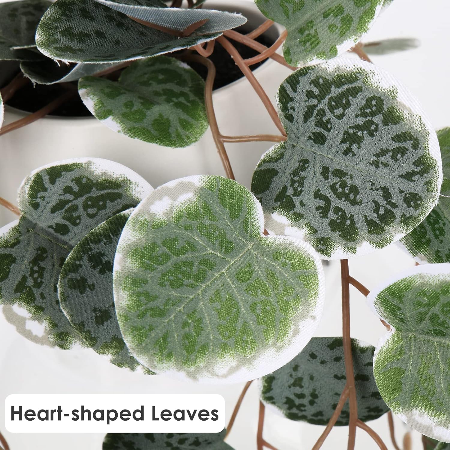 Ceramic Pot Faux Draping Vine Plants / Green