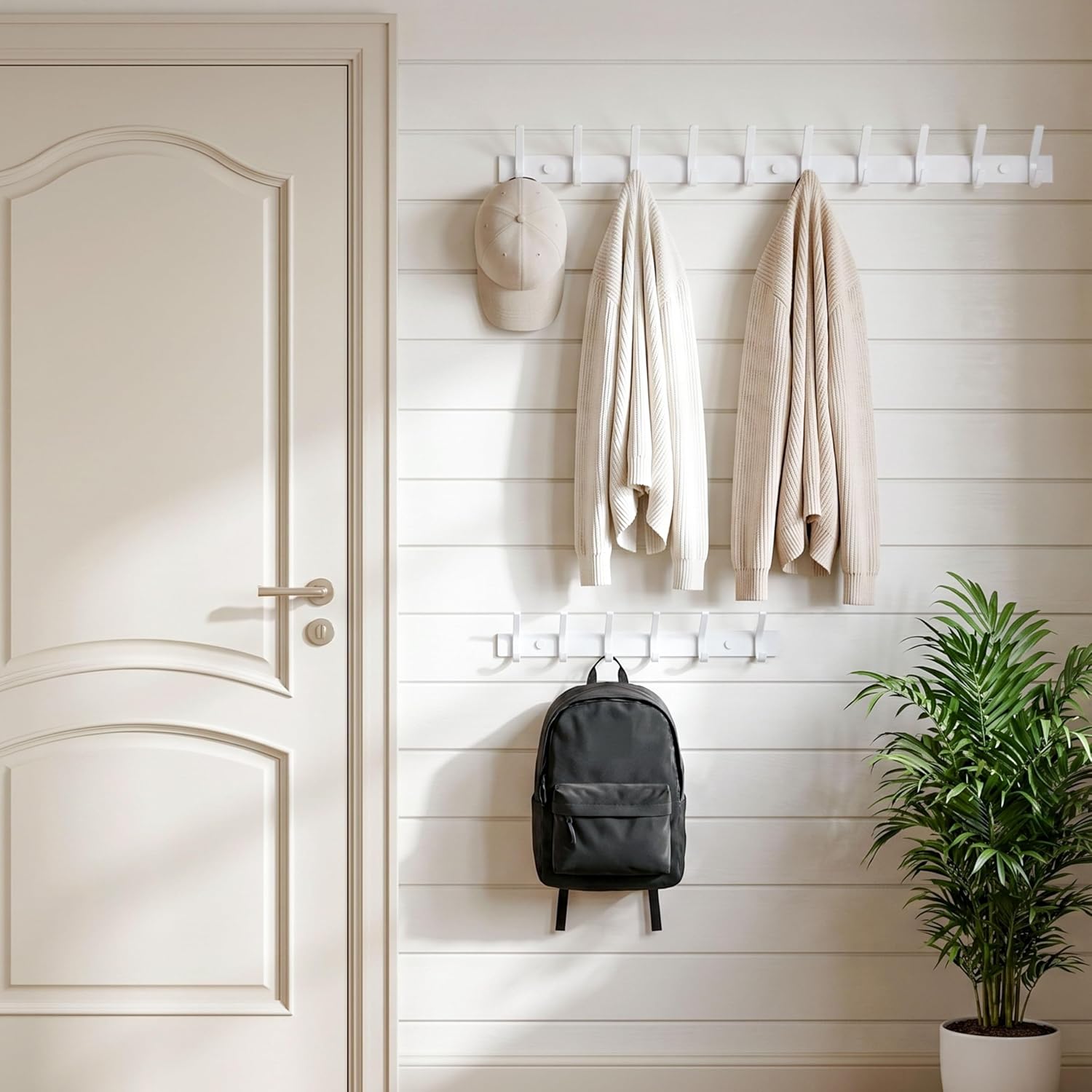 WEBI Coat Rack Wall Mounted,10 Hooks,30" Long Coat Hooks Wall Mount,Coat Hanger Wall,Hook Rack,Jacket Hooks for Hanging