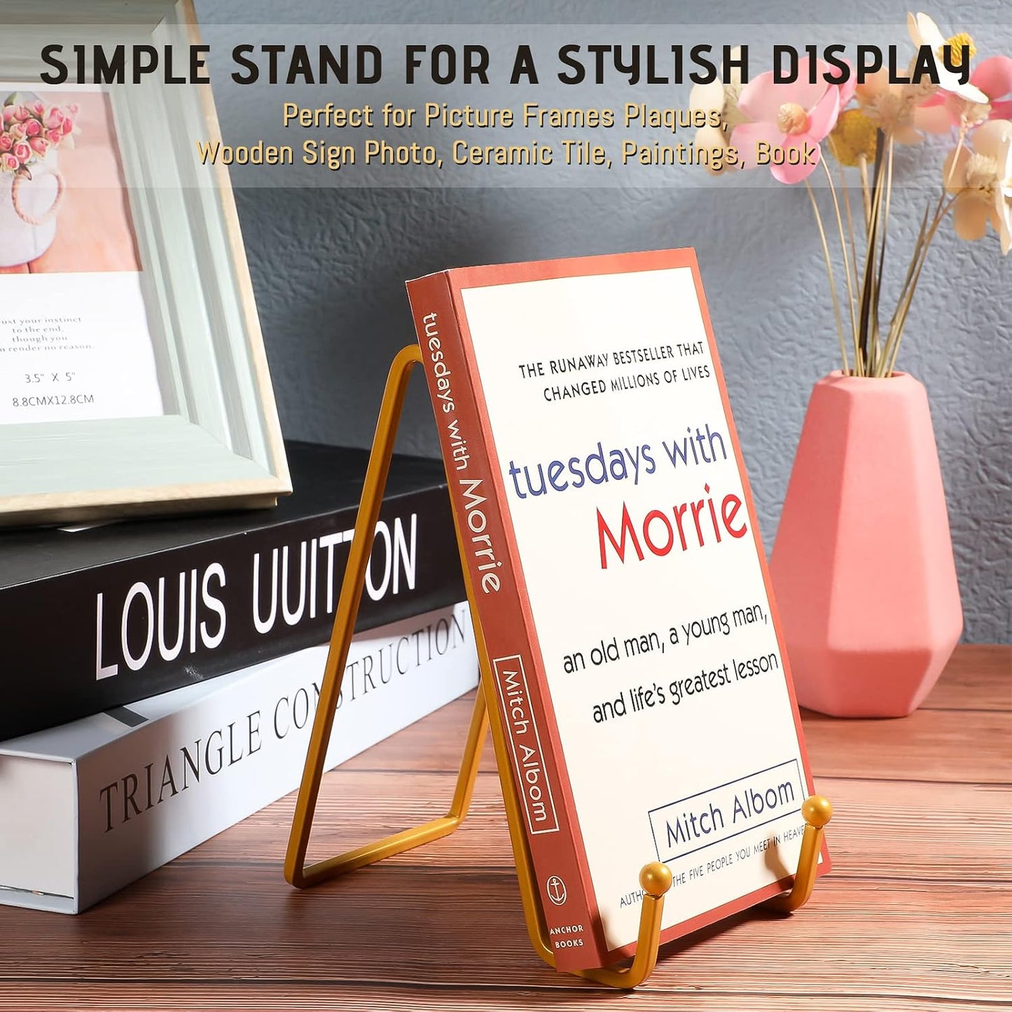 Plate Stands for Display Plate Holder Display Stands Picture Frame Stand Holder / 6 Inch / Set of 18