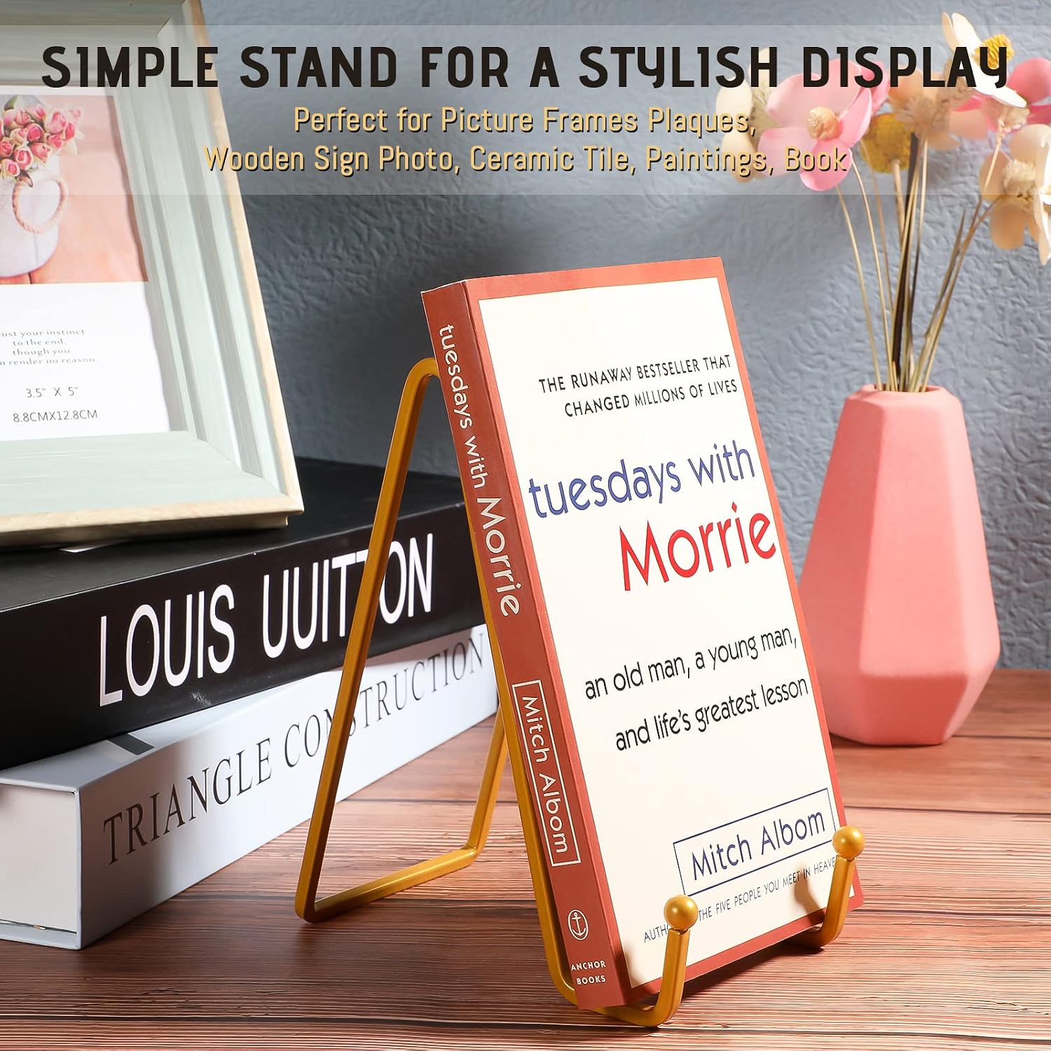 Plate Stands for Display Plate Holder Display Stands Picture Frame Stand Holder / 6 Inch / Set of 18