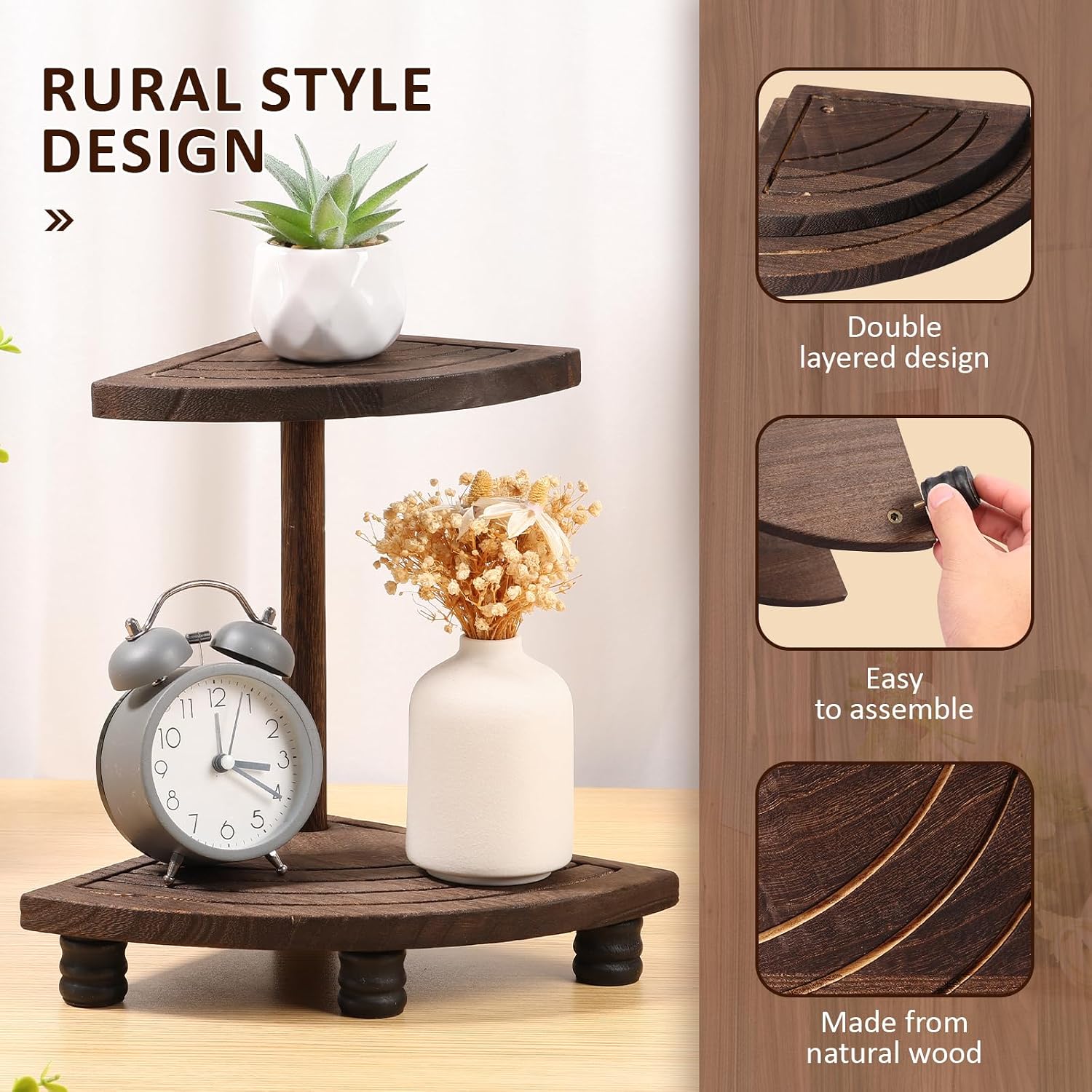 Mini Wooden Display Pedestal Stand
