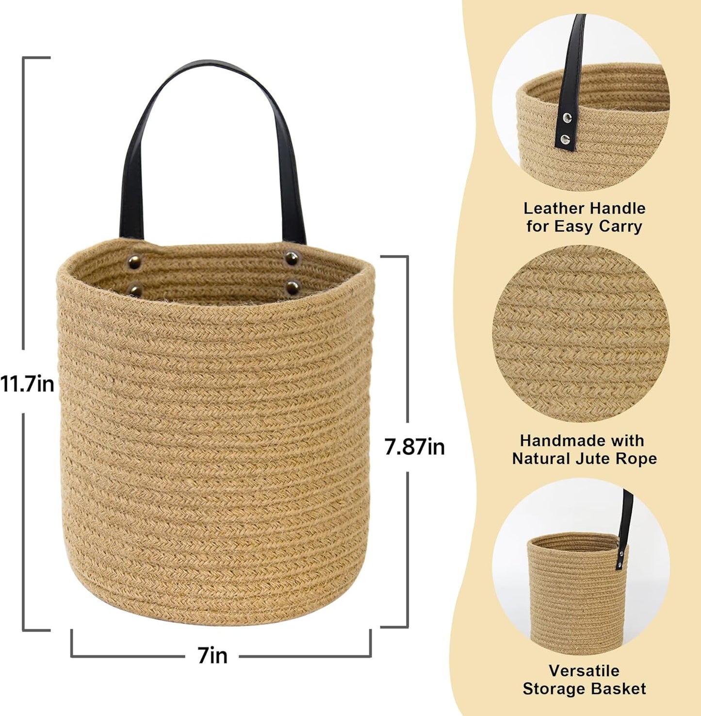 Hanging Basket / Indoor Hanging Plant / Jute / Set of 2
