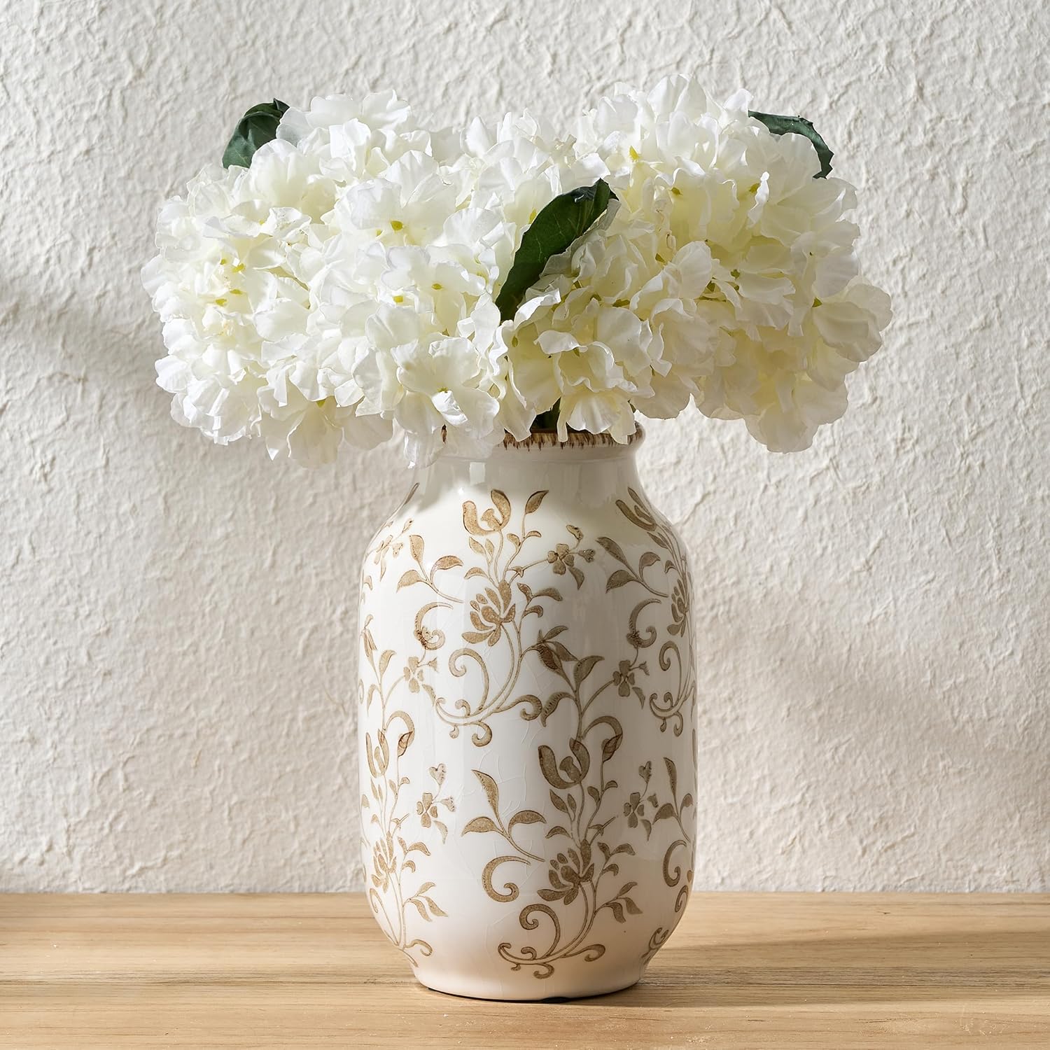 Ceramic Vintage Vase / 18049-brown / 8.78 Inch