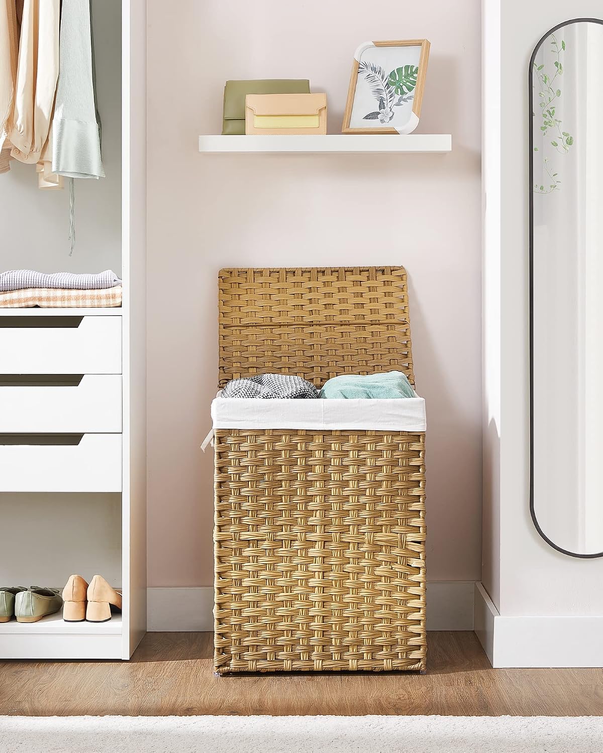 Wicker Laundry Basket / Natural / 90 L