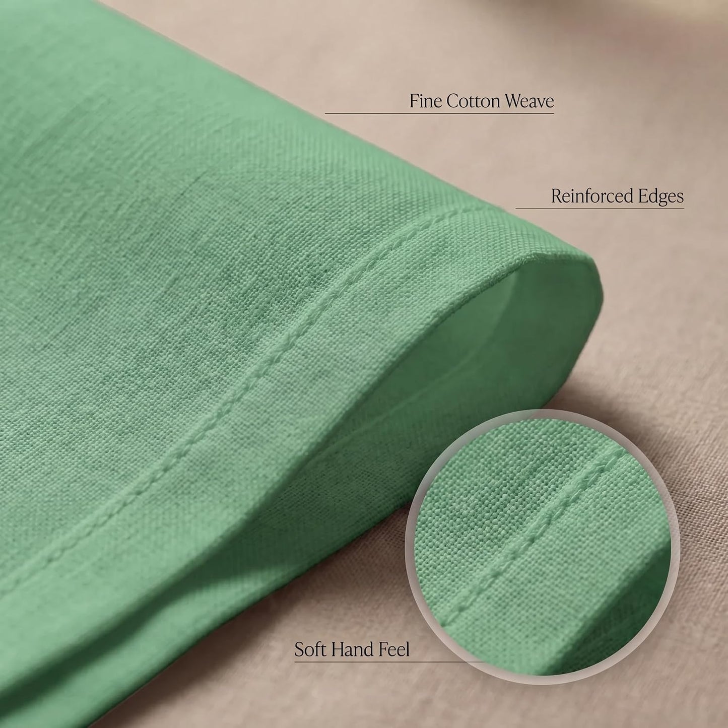 Urban Villa Cloth Napkins Cotton 20x20 (Set of 12) Geen