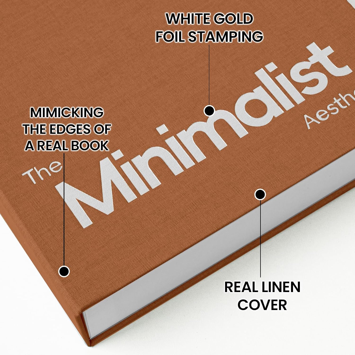 Minimalist Decorative Books / Brown-white / Set of 2