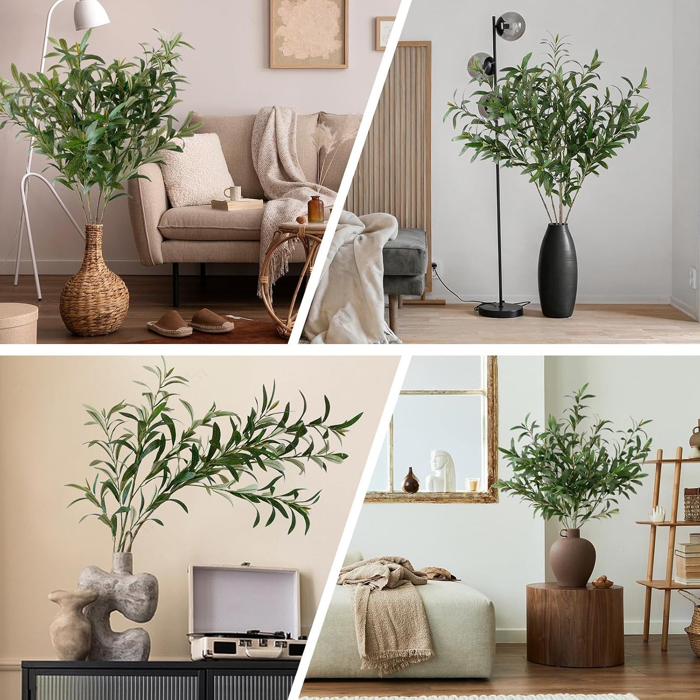 Tall Faux Greenery for Vase / 33.4 / Set of 5