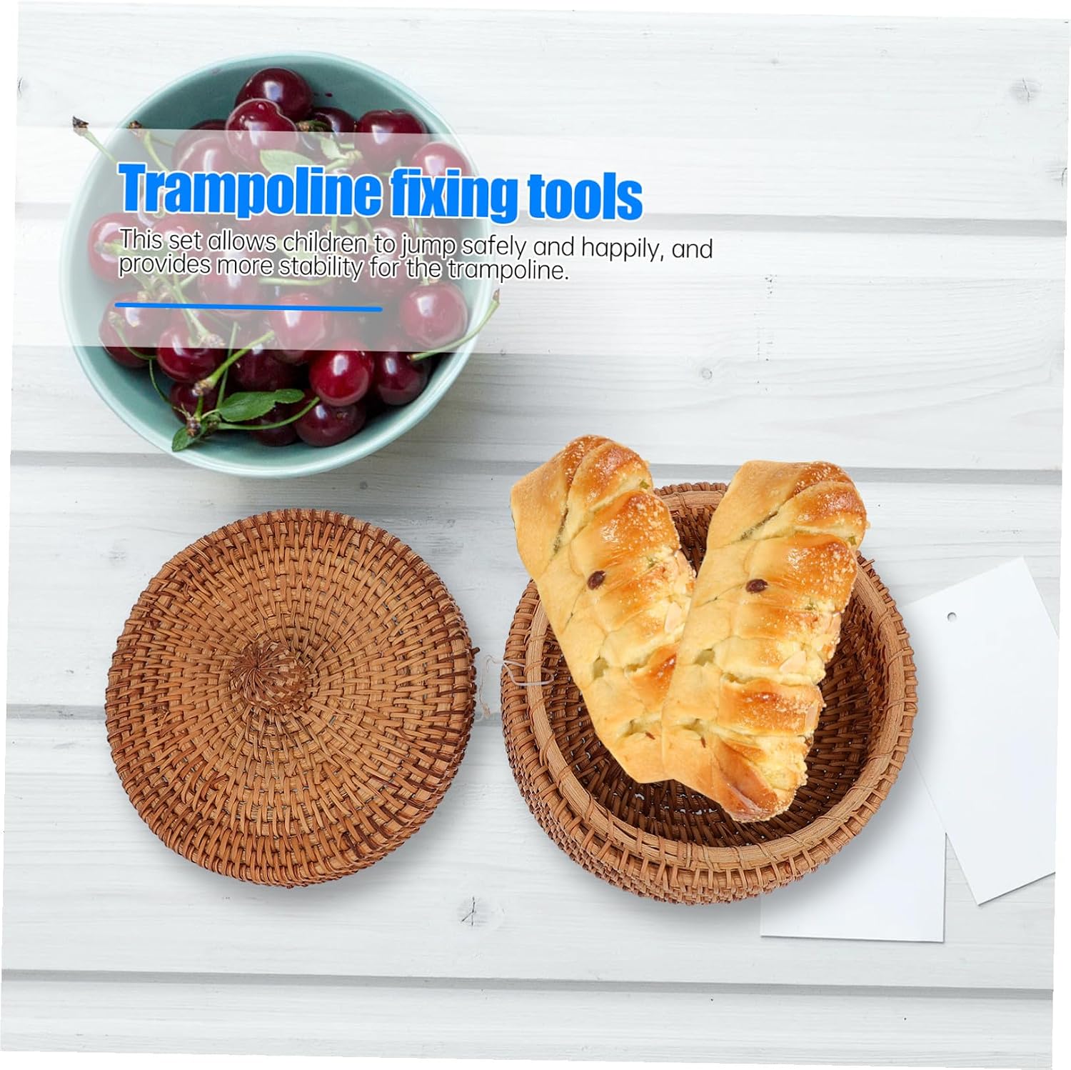 1Pc Handmade Rattan Basket Organizer Woven Storage Box
