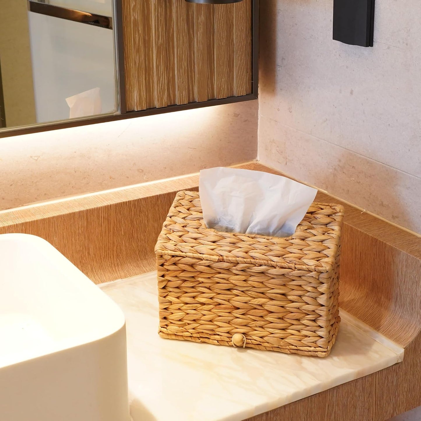 Handwoven Towel Holder / Water Hyacinth / Single