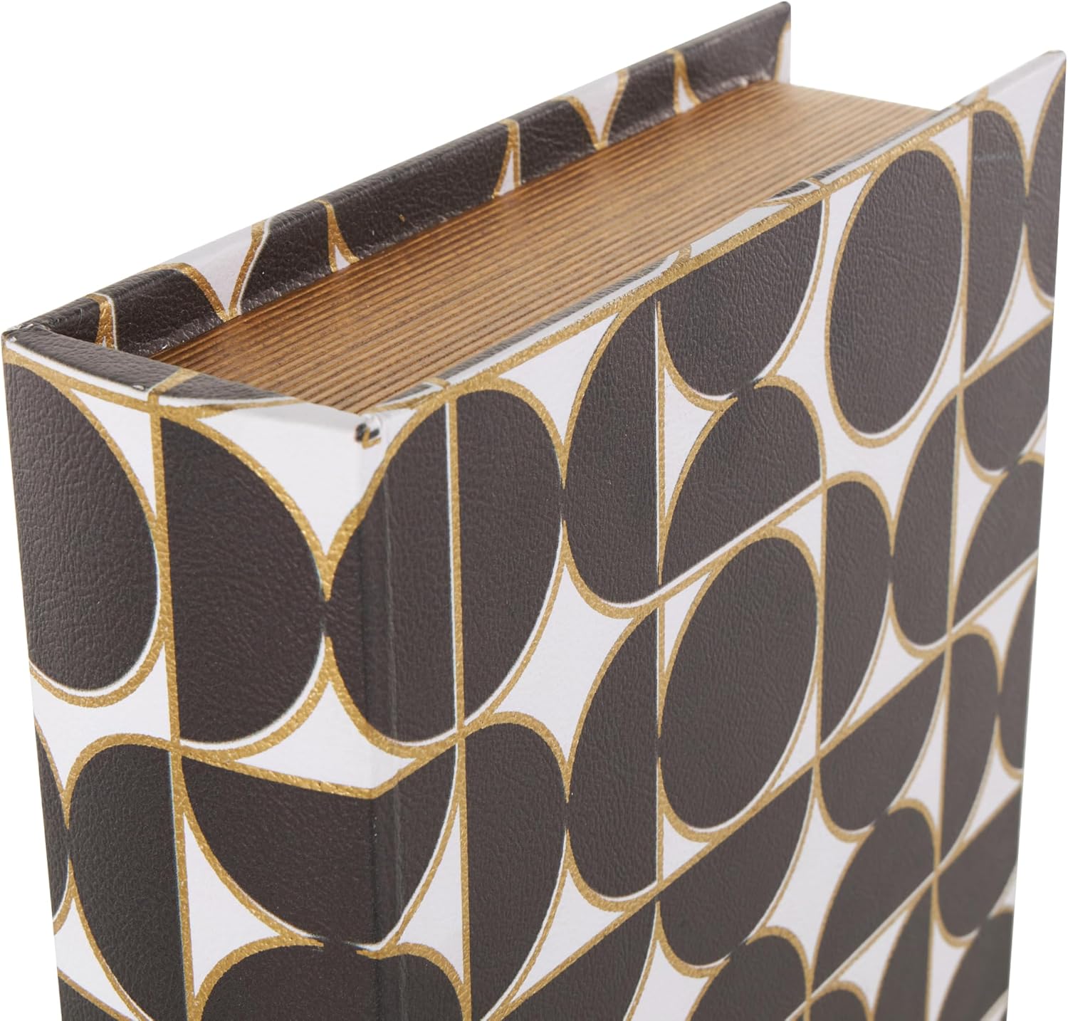 Faux Leather Decorative Box Faux Book Storage Book Shaped Boxes / Black / 12.8", 11", 9"H