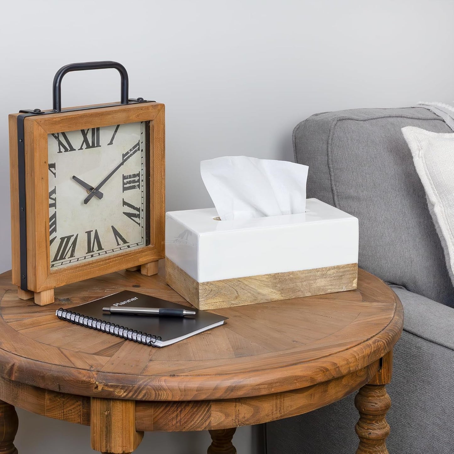 Rectangular Tissue Box Cover / Regular / White