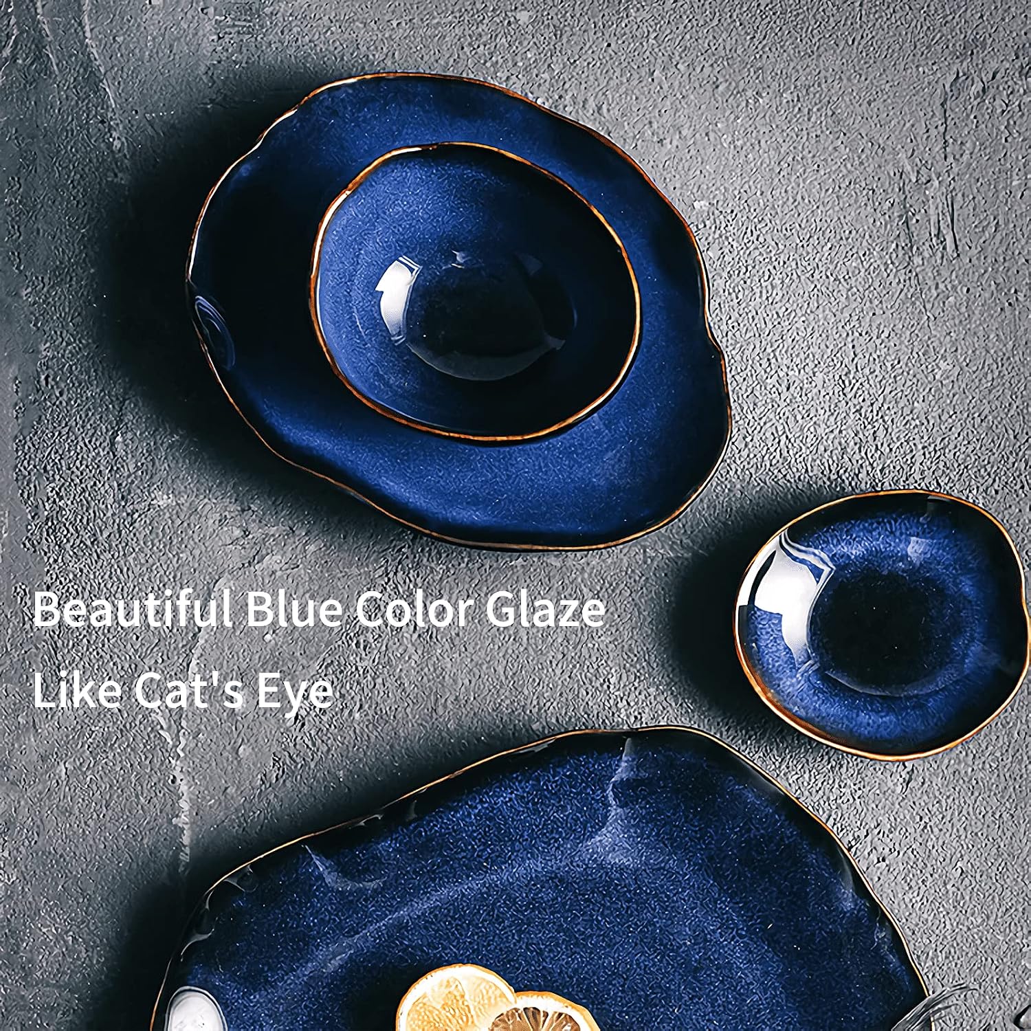 Ceramic Decorative Bowl / 6 Inch Bowl / Blue